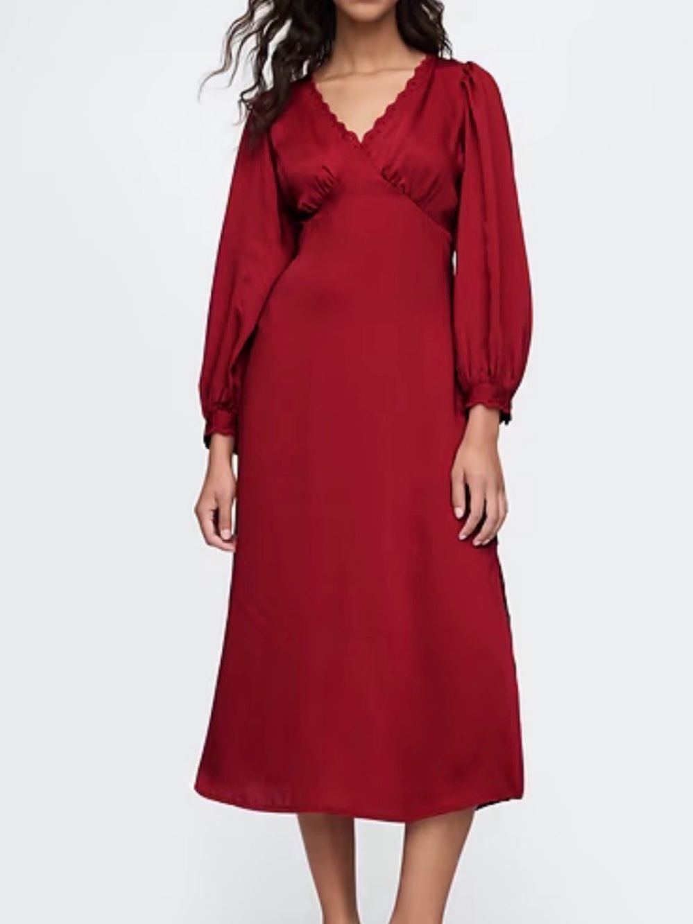 Gap Satin Empire Midi Dress